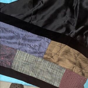 T. Comey Multicolor Patchwork Silk Scarf